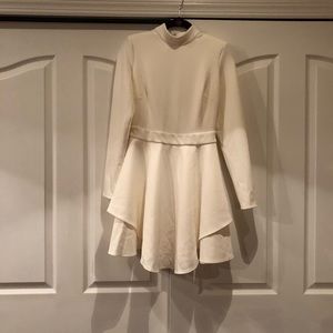 Cream open back Bebe dress